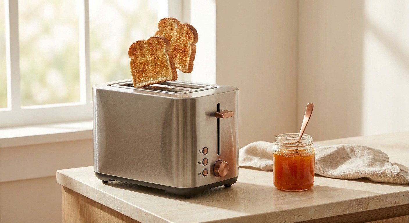 Brushed Steel Toaster - Dynasty Home Co