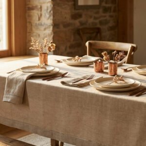 Hemstitched Tablecloth - Dynasty Home Co