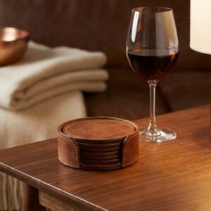 Leather Coaster Set - Dynasty Home Co